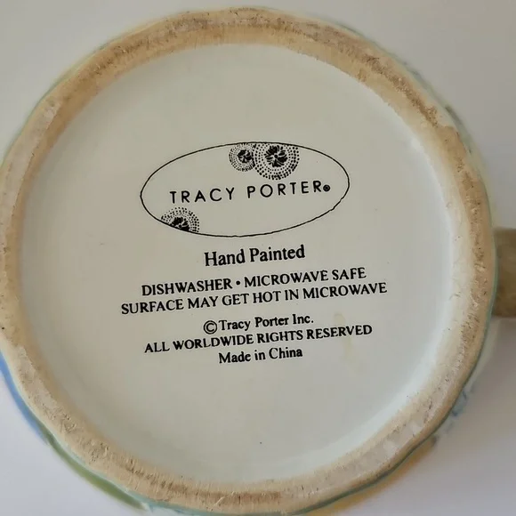 Tracy Porter Hand Painted Tea for One Teapot & Cup Vintage Pear Design Decor